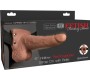 Fetish Fantasy Series ADJUSTABLE HARNESS REALISTIC PENIS WITH RECHARGEABLE TESTICLES AND VIBRATOR 15 CM