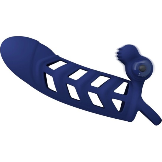 Pretty Love Male PRETTY LOVE - ALTAF VIBRATOR RING WITH SILICONE SHEATH BLUE