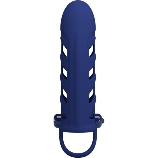 Pretty Love Male PRETTY LOVE - ALTAF VIBRATOR RING WITH SILICONE SHEATH BLUE
