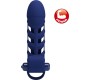 Pretty Love Male PRETTY LOVE - ALTAF VIBRATOR RING WITH SILICONE SHEATH BLUE
