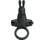 Pretty Love VIBRATING RING + RABBIT CLITORIS STIMULATOR 10 VIBRATIONS BLACK