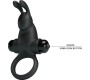 Pretty Love VIBRATING RING + RABBIT CLITORIS STIMULATOR 10 VIBRATIONS BLACK