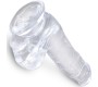 King Cock CLEAR REALISTIC PENIS WITH BALLS 13.5 CM TRANSPARENT