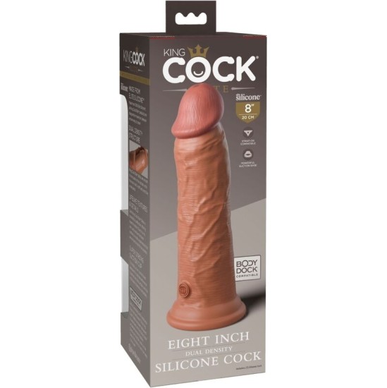 King Cock ELITE REALISTIC SILICONE DILDO 20.3 CM CARAMEL