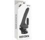 Basecock REALISTIC BLACK REMOTE CONTROL VIBRATOR WITH TESTICLES 20 CM -O- 4 CM