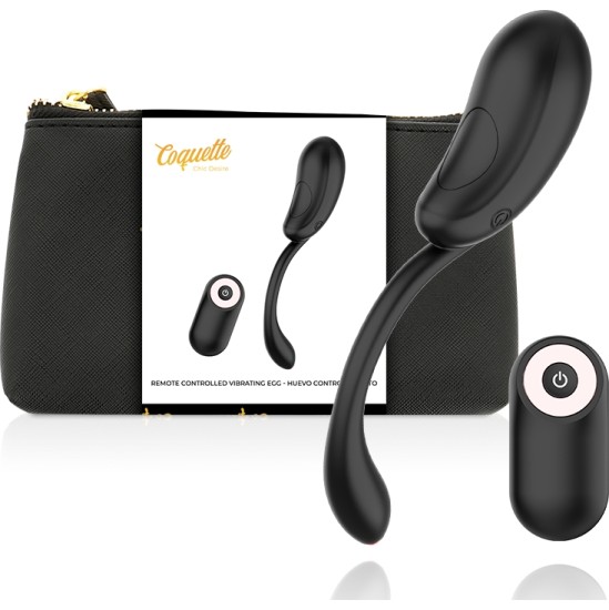 Coquette Toys COQUETTE CHIC DESIRE - VIBRATING EGG REMOTE CONTROL RECHARGEABLE BLACK/ GOLD