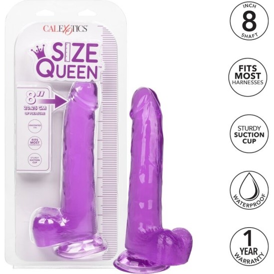 Calexotics SIZE QUEEN DILDO PURPLE 20.3 CM