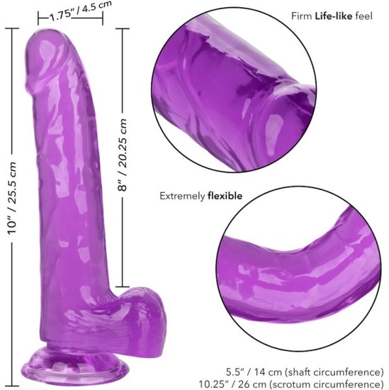 Calexotics SIZE QUEEN DILDO PURPLE 20.3 CM