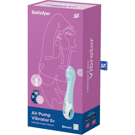 Satisfyer Connect SATISFYER - AIR PUMP VIBRATOR 5+ INFLATABLE G-SPOT VIBRATOR APP BLUE