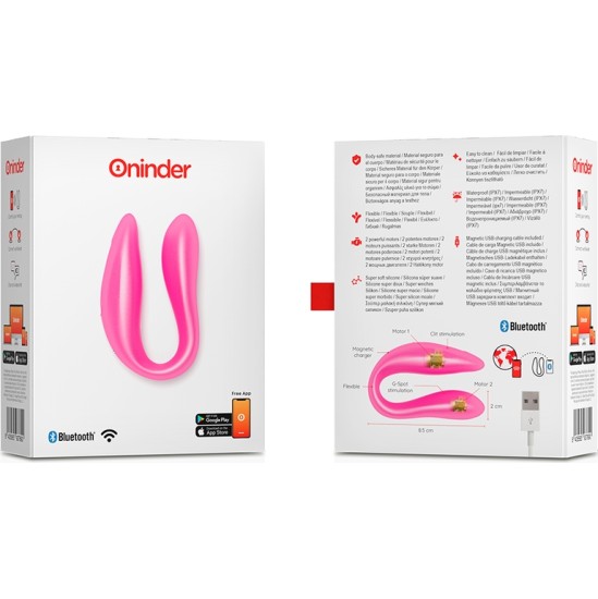 Oninder LISBOA PINK G-POINT & CLITORIS STIMULATOR - FREE PINK APP