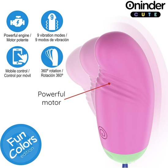 Oninder Cute LOVE PLEASURE VIBRO-ROTATING EGG 360 SILICONE - FREE WORLDWIDE APP