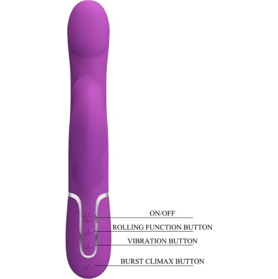 Pretty Love 4 IN 1 MULTIFUNCTION VIBRATOR & STIMULATOR PURPLE