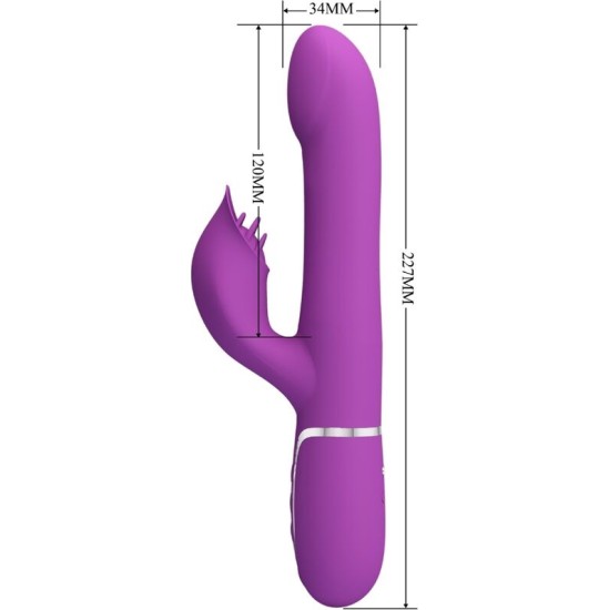 Pretty Love 4 IN 1 MULTIFUNCTION VIBRATOR & STIMULATOR PURPLE