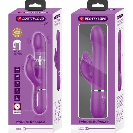 Pretty Love 4 IN 1 MULTIFUNCTION VIBRATOR & STIMULATOR PURPLE
