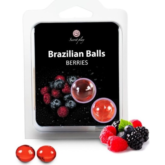 Secretplay Cosmetic SECRETPLAY - 2 BRAZILIAN BALLS BERRIES