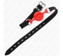 Kink Collar & Gag KINK - FULL SILICONE GAG 55 x 2 CM WITH 4 CM BALL SIZE S RED ADJUSTABLE 35-51 CM