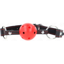 Kink Collar & Gag KINK - HOLLOW HARD RED BALL GAG MODEL 2 65 x 2.5 CM