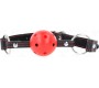 Kink Collar & Gag KINK - HOLLOW HARD RED BALL GAG MODEL 2 65 x 2.5 CM