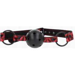 Kink Collar & Gag KINK - DIAMOND PATTERN BALL 4.5 CM GAG MODEL 2 64.5 CM ADJUSTABLE 42-60 CM