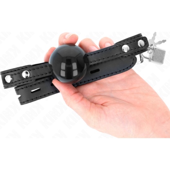 Kink Collar & Gag KINK - SOFT TPE BALL 4 CM GAG MODEL 3 60 x 2 CM ADJUSTABLE 37-52 CM