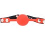 Kink Collar & Gag KINK - MODEL 2 SILICONE BALL 4 CM GAG WITH LOCK 60 x 2 CM