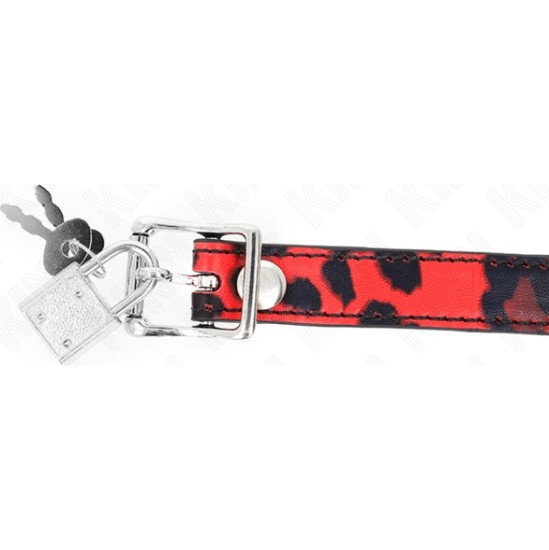 Kink Collar & Gag KINK - MODEL 2 SILICONE BALL 4 CM GAG WITH LOCK 60 x 2 CM