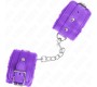 Kink Wrist Restraint KINK - PREMIUM FUR LINED WRIST RESTRAINTS PURPLE WITH PURPLE BELT ADJUSTABLE 17-29 CM X 6 CM