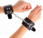 Kink Wrist Restraint KINK - WRIST RESTRAINTS BLACK WITH RED LINING ADJUSTABLE 20-28 CM X 5.5 CM