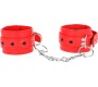 Kink Wrist Restraint KINK - RED WRIST RESTRAINTS WITH BLACK HEART INLAY ADJUSTABLE 21-28 CM X 5.5 CM