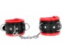 Kink Wrist Restraint KINK - HEAVY WRIST RESTRAINTS WITH RED FUR LINED ADJUSTABLE 20-30 CM X 6 CM
