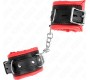 Kink Wrist Restraint KINK - HEAVY WRIST RESTRAINTS WITH RED FUR LINED ADJUSTABLE 20-30 CM X 6 CM