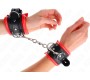 Kink Wrist Restraint KINK - HEAVY WRIST RESTRAINTS WITH RED FUR LINED ADJUSTABLE 20-30 CM X 6 CM