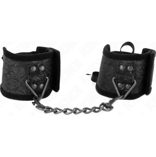 Kink Wrist Restraint KINK - SCANDAL WRIST RESTRAINTS BLACK LACE DETAILS 24.5 CM X 6.5 CM