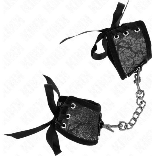 Kink Wrist Restraint KINK - SCANDAL WRIST RESTRAINTS BLACK LACE DETAILS 24.5 CM X 6.5 CM