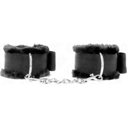 Kink Wrist Restraint KINK - FURRY LINED WRIST RESTRAINTS BLACK ADJUSTABLE 17-31 CM X 7 CM