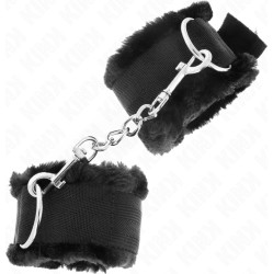 Kink Wrist Restraint KINK - FURRY LINED WRIST RESTRAINTS BLACK ADJUSTABLE 17-31 CM X 7 CM