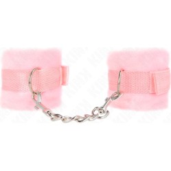 Kink Wrist Restraint KINK - BEGINNER FUR HAND CUFFS PINK 30 X 7 CM