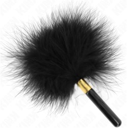 Kink Impact & Touch KINK - BLACK GOLD METAL TICKLE FEATHERS 18 CM