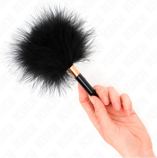 Kink Impact & Touch KINK - BLACK GOLD METAL TICKLE FEATHERS 18 CM