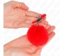 Kink Nipple Grip KINK - FAUX FUR BALL NIPPLE CLAMP RED 6 CM