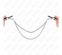 Kink Nipple Grip KINK - NIPPLE CLAMPS WITH 2 THICK CHAINS SILVER 20/23 CM