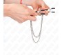 Kink Nipple Grip KINK - NIPPLE CLAMPS WITH 2 THICK CHAINS SILVER 20/23 CM