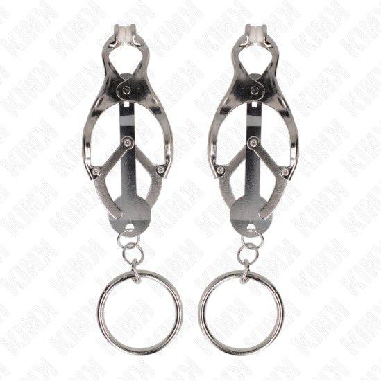 Kink Nipple Grip KINK - O-RING JAPANESE CLOVER NIPPLE CLAMPS SILVER