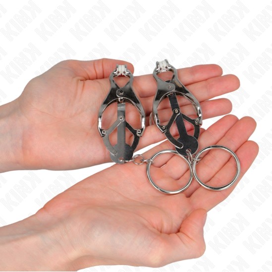 Kink Nipple Grip KINK - O-RING JAPANESE CLOVER NIPPLE CLAMPS SILVER