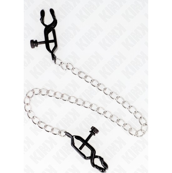 Kink Nipple Grip KINK - FLAT CHAIN NIPPLE CLAMPS SILVER 30 CM