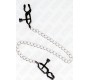 Kink Nipple Grip KINK - FLAT CHAIN NIPPLE CLAMPS SILVER 30 CM
