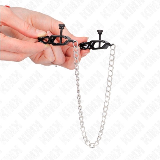 Kink Nipple Grip KINK - FLAT CHAIN NIPPLE CLAMPS SILVER 30 CM