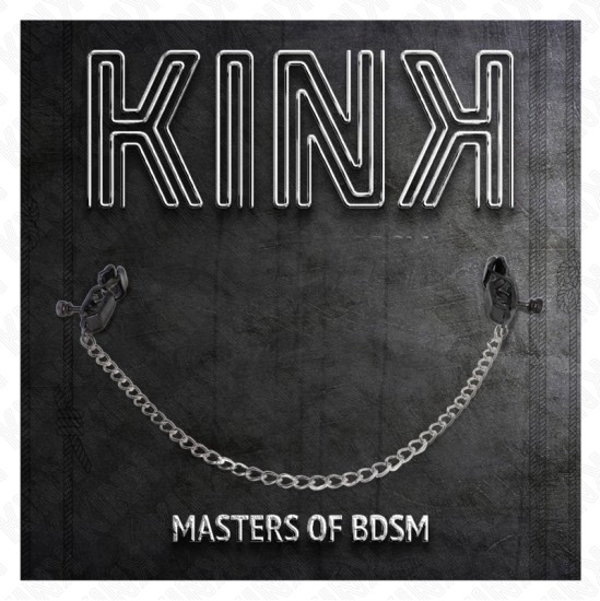 Kink Nipple Grip KINK - FLAT CHAIN NIPPLE CLAMPS SILVER 30 CM