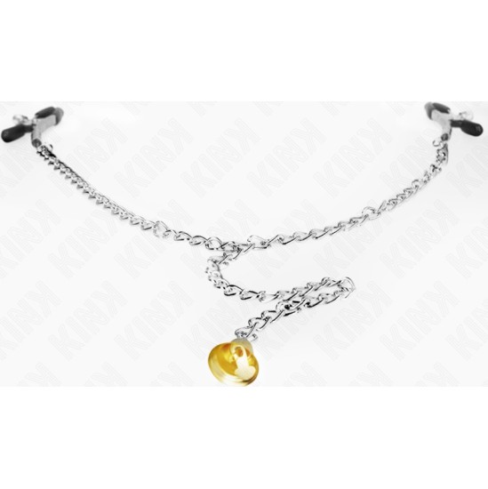 Kink Nipple Grip KINK - CHAIN NIPPLE CLAMPS WITH HORN PENDANT 30 CM