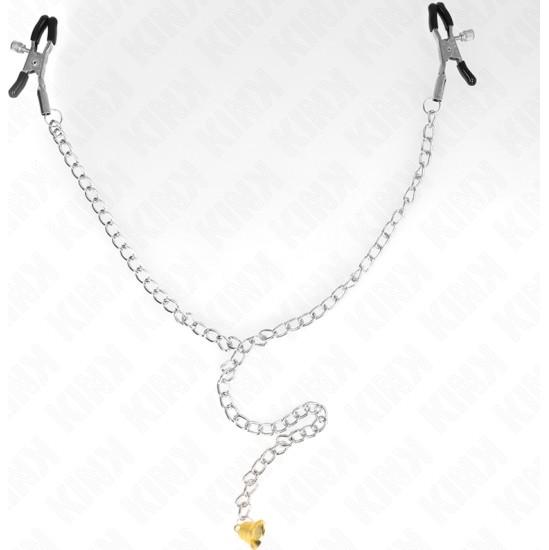 Kink Nipple Grip KINK - CHAIN NIPPLE CLAMPS WITH HORN PENDANT 30 CM